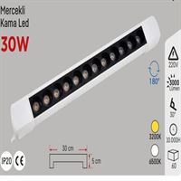 30W  KAMA LED BEYAZ KASA 3200K BLACK LENS 1